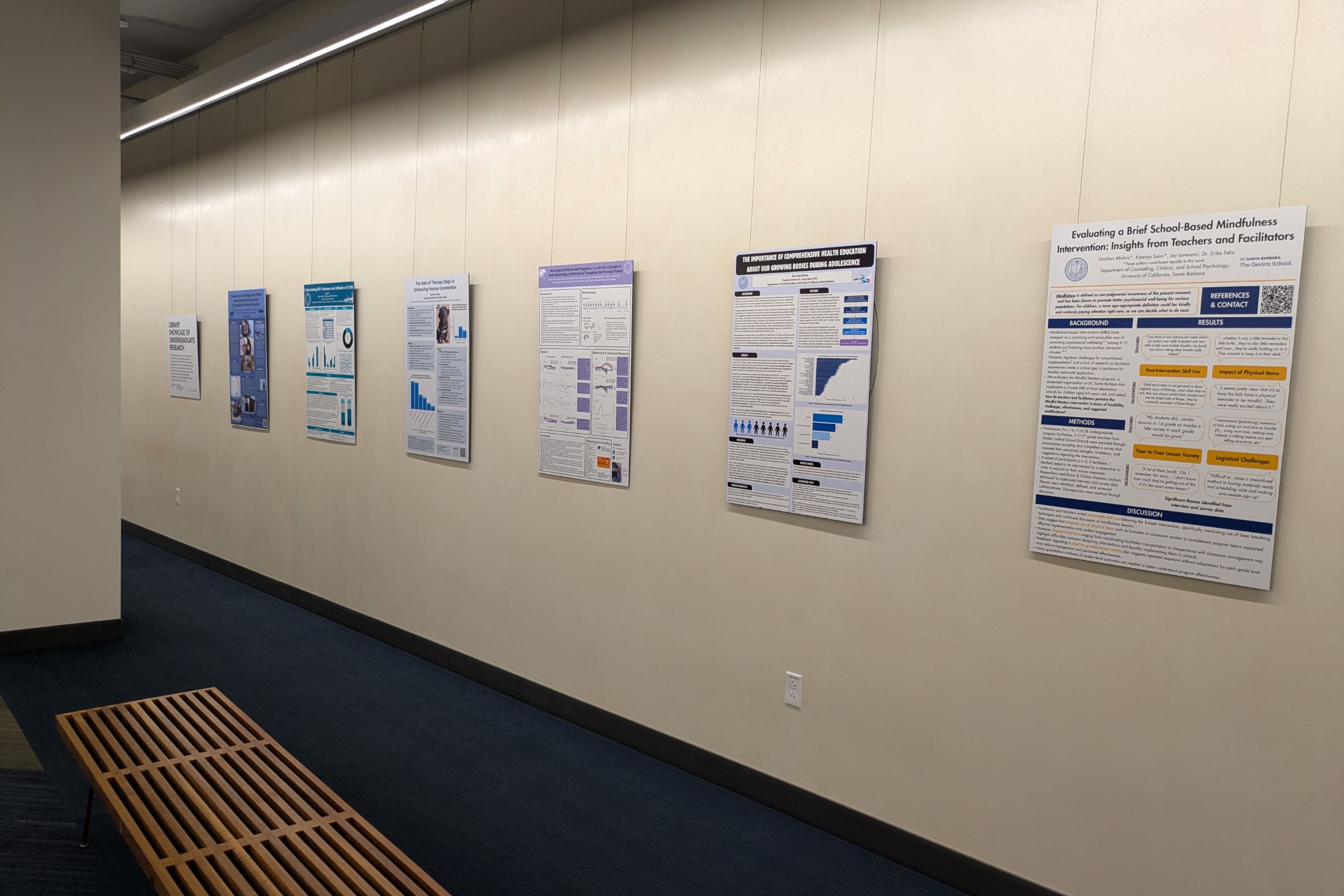 Image of student poster displayed at the library